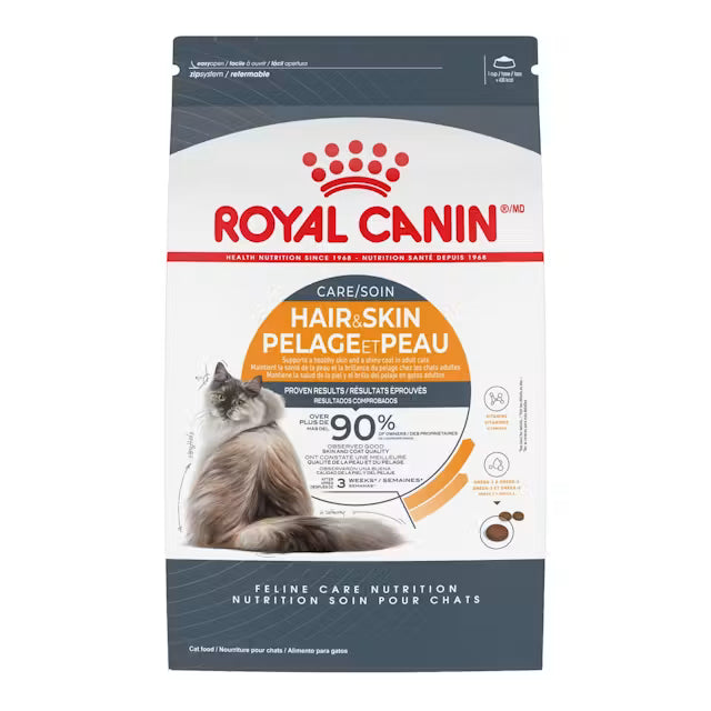 Royal Canin- SUPER PREMIUM Cat Dry Food- Adult Hair and skin Care 400g/2kg/4kg