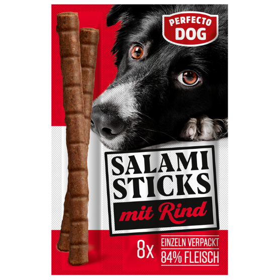 PERFECTO Dog 8 dog snack salami with beef 88g (8 sticks)