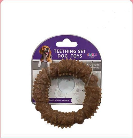 Dog Teething Toy - Chewable Sparkly Ring
