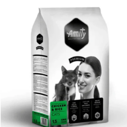 Amity PREMIUM Cat dry food- Adult: Chicken and rice flavor 1kg/1.5kg/10kg