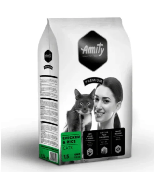 Amity PREMIUM Cat dry food- Adult: Chicken and rice flavor 1kg/1.5kg/10kg