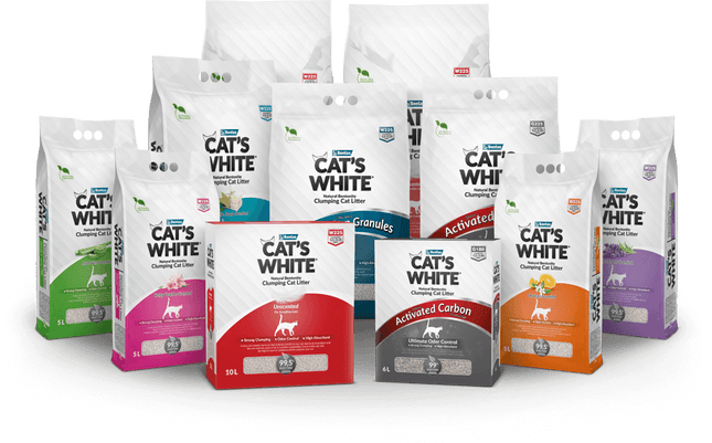 White's Cat Litter 10l: Orange scent/ Aloevera scent/ Lavender scent/ Marseille soap scent/ Unscented/ Active carbon