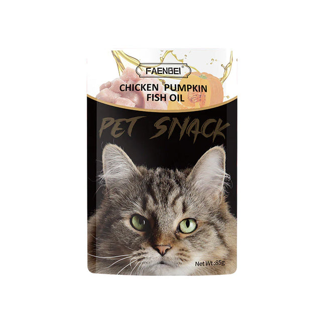 Faenbei- Premium Cat Food Pouch 85g With: Chicken Cranberry & Krill/ Chicken & Rabbit & Mussels/ Chicken & Pumpkin & Fish Oil
