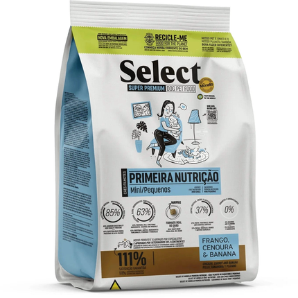 Select by Monello- SUPER PREMIUM First Nutrition Mini And Small Breed Puppies Dry Food Chicken,Carrot& Banana (2kg)