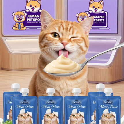 Offer- Premium Faenbei Cat Treat Creamy Liquid Snack in Convenient Pouch- 90g 1 pc/3pcs/7pcs