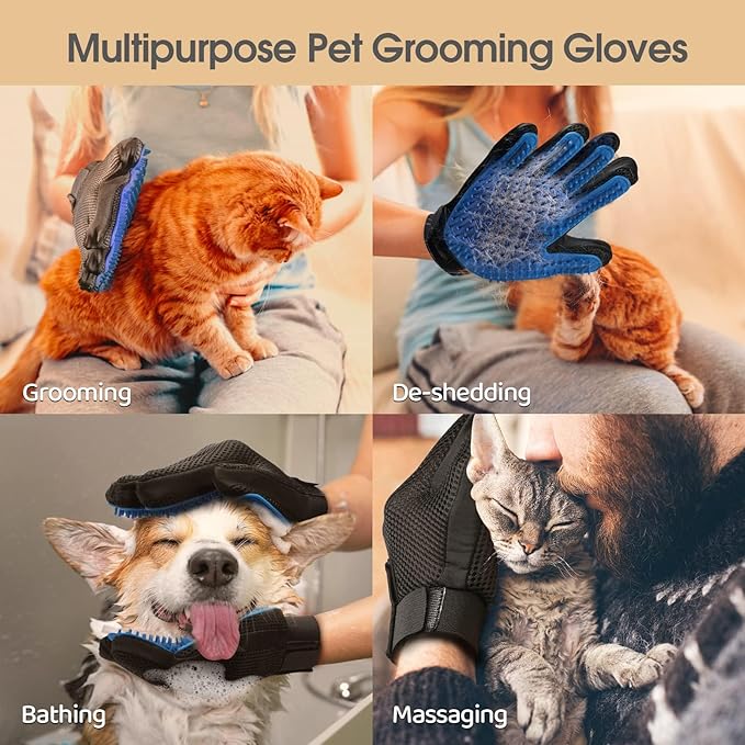 Pet Hair Remover Multiple Use + Pet Grooming Gloves = 10$