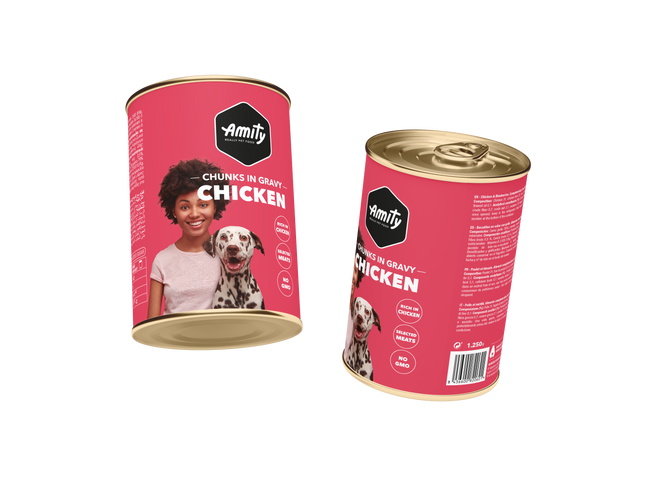 Amity Dog Wet cans Bites IN GRAVY chicken 415g/1240g