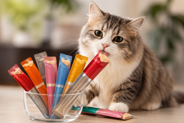 Cat Treat Creamy Liquid Snack updated Mix flavors and Brands 4 pcs/25pcs/60pcs/100pcs