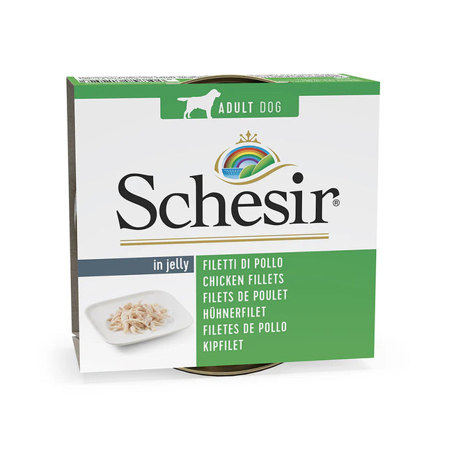 Schesir- Super premium- Dog Can 150g: Chicken fillets/ Chicken&Ham/ Chicken &Pappaya/ Chicken &Pineapple