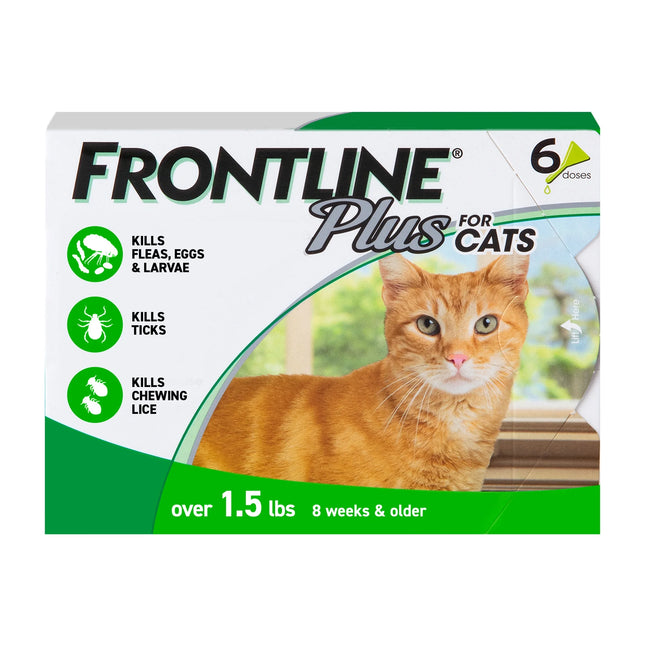 Frontline Plus Spot On For Cats -External Antiparasite - 6 Doses