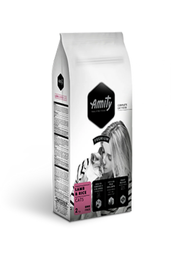 Amity PREMIUM Cat dry food- Adult: Lamb and rice flavor 1kg/2kg/10kg