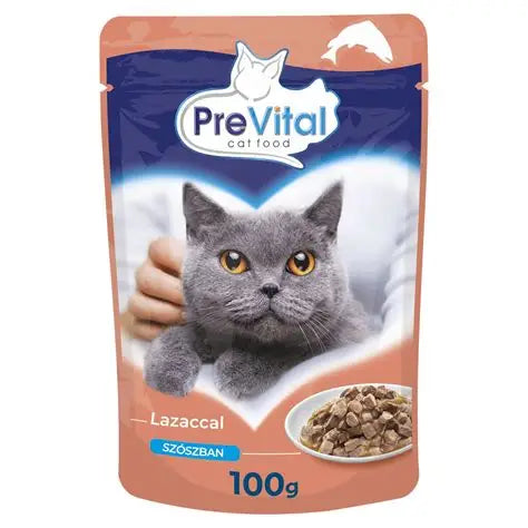 Prevital- Premium Cat wet food pouches 100g: Chicken in gravy/ Veal in gravy/ Salmon in gravy