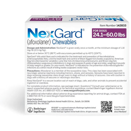NexGard For Dog - Tick and Flea Protection - 10-25KG - Antiparasite External