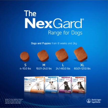 NexGard For Dog - Tick and Flea Protection - 10-25KG - Antiparasite External