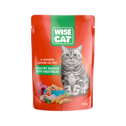 PERFECTO Wise Cat pouche 100g wet food chicken/Duck/Rabbit/Fish/Turkey/Lamb/Beef/Poultry and veggies