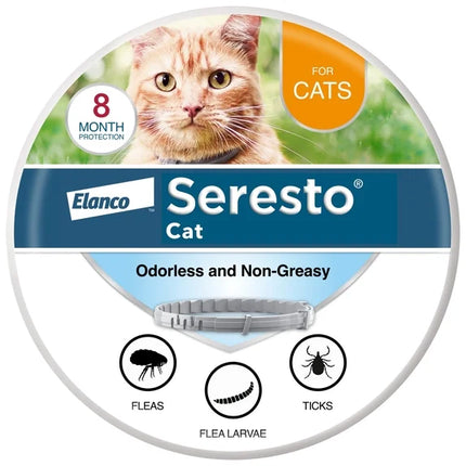Seresto Vet-Recommended 8-Month Flea & Tick Prevention External Antiparasite Collar for Cats