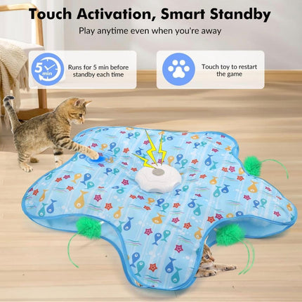 Star-shaped cat interactive toy