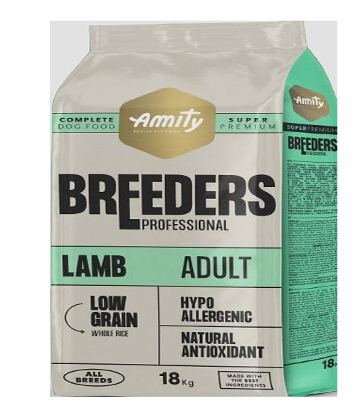 Amity DOG SUPER PREMIUM dog dry food- ADULT lamb breeder 30/20 18Kg