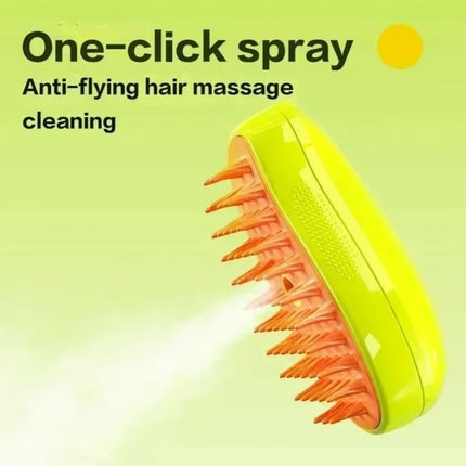 Mango 3 in 1 Electric Steam Brush for Cat Dog, Pet Grooming Massage Comb, Steamy Sprayer for Shedding and Hair Care