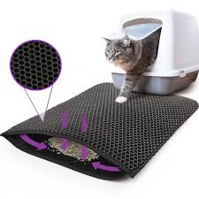 Double Layer Cat Litter Mat Waterproof Non Slip Pet Litter Trap Mat