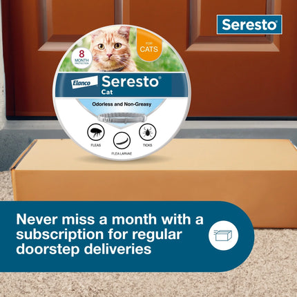 Seresto Vet-Recommended 8-Month Flea & Tick Prevention External Antiparasite Collar for Cats