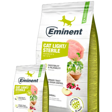 Eminent- SUPER PREMIUM Cat Dry Food- Adult Sterilized light sterile chicken flavor 2kg/10kg