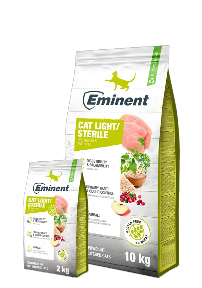 Eminent- SUPER PREMIUM Cat Dry Food- Adult Sterilized light sterile chicken flavor 2kg/10kg
