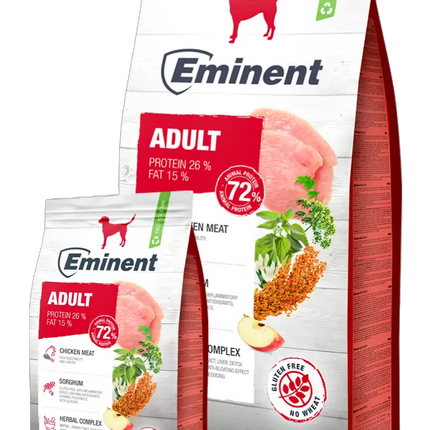 Eminent- SUPER PREMIUM Dog Dry Food- Adult Small and Medium breed- Chicken flavor 3kg/15kg