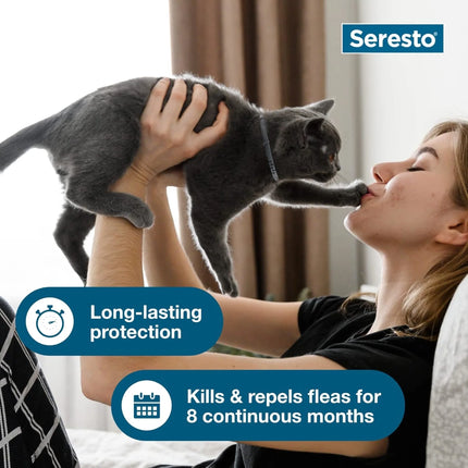Seresto Vet-Recommended 8-Month Flea & Tick Prevention External Antiparasite Collar for Cats