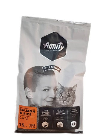 Amity PREMIUM cat dry food- Adult: Salmon flavor 1kg/1.5kg/10kg