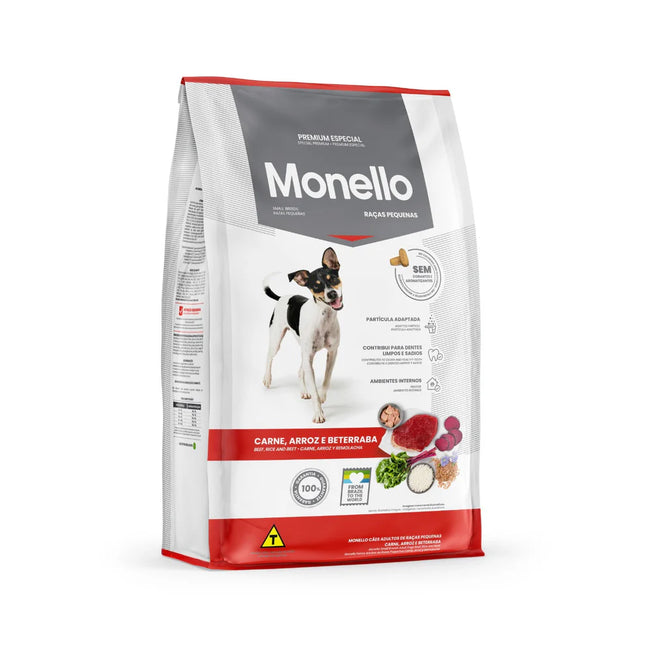 Monello- PREMIUM Dog dry food Adult Small Breed Beef, Rice & Beet (10.1kg)