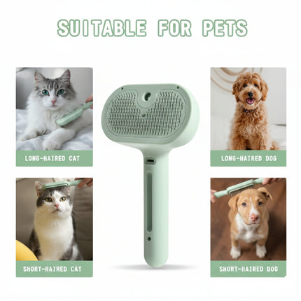 3in1 Pet Water Brush Electric Cat Dog Hair Removal Comb anti-Tangle Steam Spray