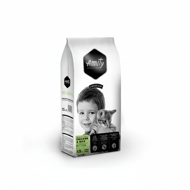 Amity PREMIUM cat dry food-KITTEN: Chicken and rice flavor 600g/1kg/1.5kg/10kg