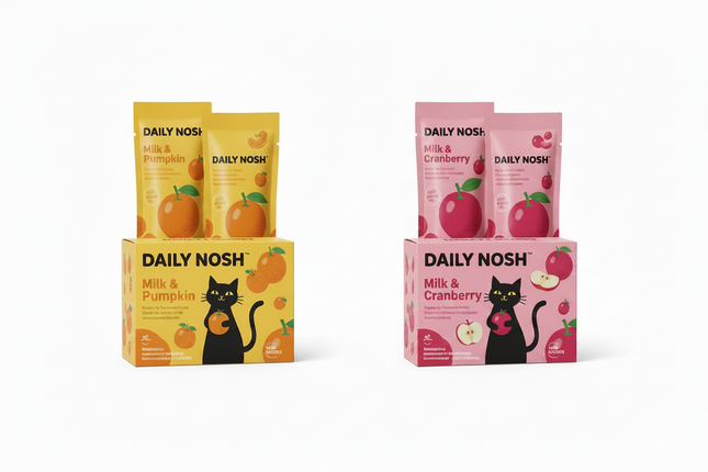 PAWSONA- daily nosh milk Cat Treats: Milk and pumpkin/ Milk and cranberry