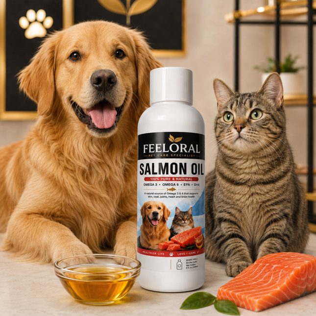 Feeloral- Salmon Oil Dog & Cat Supplement 200ml
