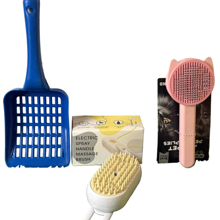 Steamy brush+ Manual brush+ litter scoop for ONLY 10$