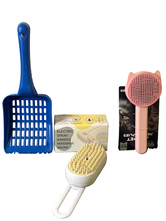 Steamy brush+ Manual brush+ litter scoop for ONLY 10$