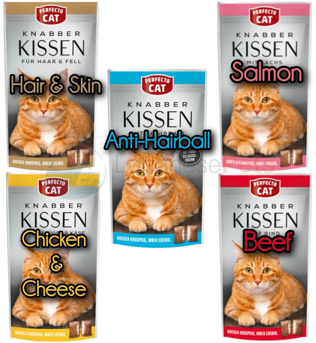 PERFECTO Kissen cat treat with poultry and cheese 50g