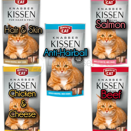 PERFECTO Kissen cat treat with lamb 50g