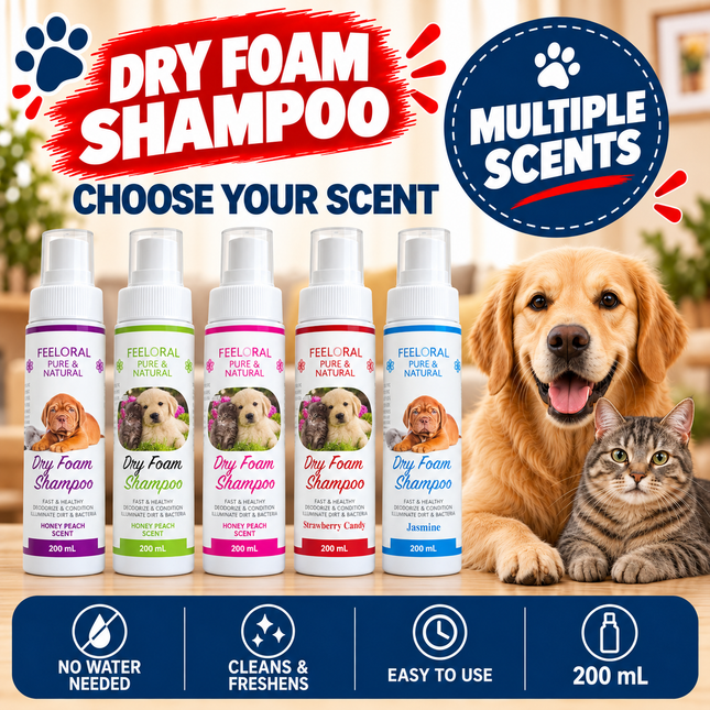Foam Dry Shampoo for Cats and Dogs