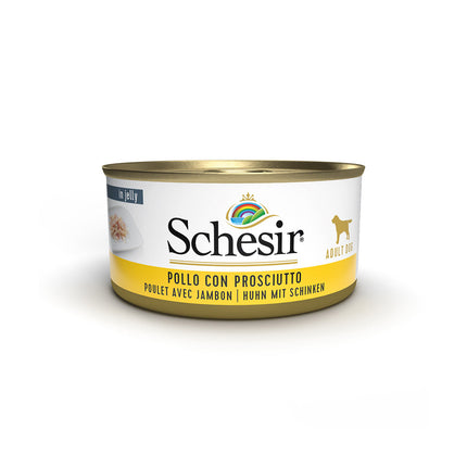 Schesir- Super premium- Dog Can 150g: Chicken fillets/ Chicken&Ham/ Chicken &Pappaya/ Chicken &Pineapple